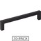 Elements of the 128 mm Center-to-Center Matte Black Square Stanton Cabinet Bar Pull 20PK 625-128MB-20 - alternate 1
